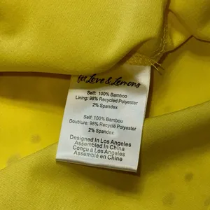 For Love & Lemons Yellow Eyelet Natalia Mini Dress Womens XL thumbnail 7
