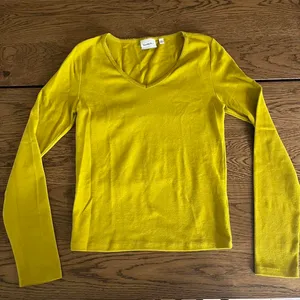 Chartreuse Sunday Best full-length, V-neck long sleeve thumbnail 1