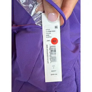 NWT Alice + Olivia Resse Maxi Gown‎ in Purple Sz 2 $495 thumbnail 9