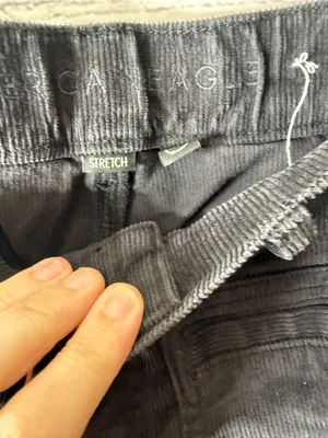 American Eagle Outfitters women’s Corduroy Wide-Leg Pants in Charcoal Gray 12 thumbnail 7