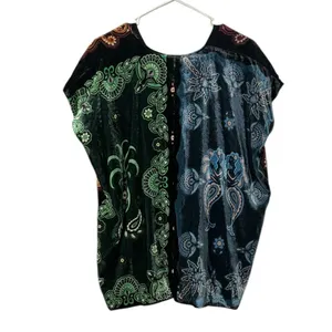 Farm Rio Multicolored Oversized Velvet Top/Blouse(Size Small) thumbnail 5