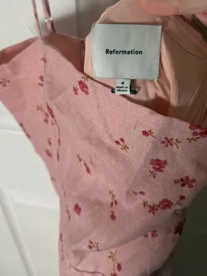 Reformation Monette Linen Dress in Noelia thumbnail 7