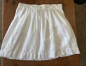 J.Crew Linen Mini Skirt Pull-on A-line Silhouette thumbnail 1