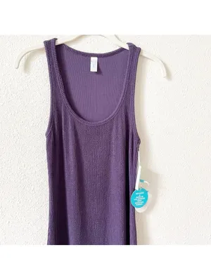 Wet Swimwear Textured Midi Coverup Dress Eggplant Size Large Resort Vacation thumbnail 3
