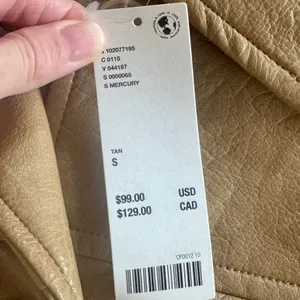 Urban Outfitters Sydney Oversized Dad Jacket Gold Tan 90s Phoebe Buffay Small thumbnail 7