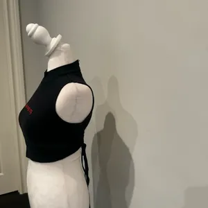 Motel Rocks Ballack & Red ‘Make Boys Cry’ Sleeveless Crop Top thumbnail 2