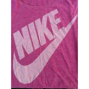 Nike Women’s Size M Pink Long Sleeve Tee Shirt Big Swoosh Logo Athletic Top thumbnail 7