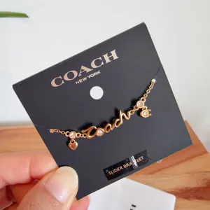NWT Coach Script‎ Heart Slider Bracelet thumbnail 3