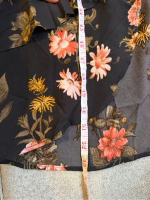 Lush Black Floral High Low Ruffle Maxi Dress NWOT Size S thumbnail 10