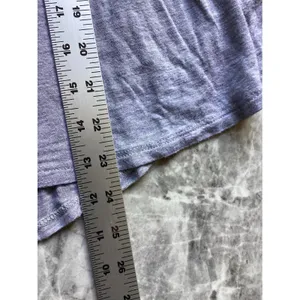 Three Bird Nest Womens Deep Scoop Neck High Low Hem T-Shirt Heather Purple Small thumbnail 4