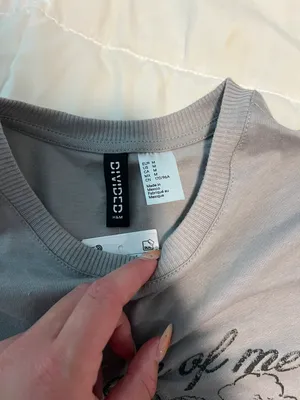 Divided gray baby tee thumbnail 3