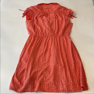 Anthro Maeve Carlotta short sleeve‎ dress small coral thumbnail 5