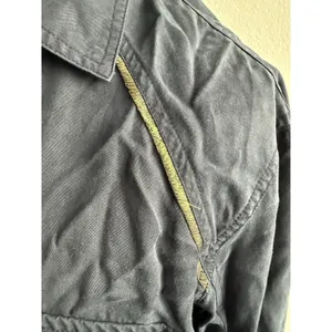 Free‎ People Off Campus Button Down Shirt Navy Metallic Size Small thumbnail 4