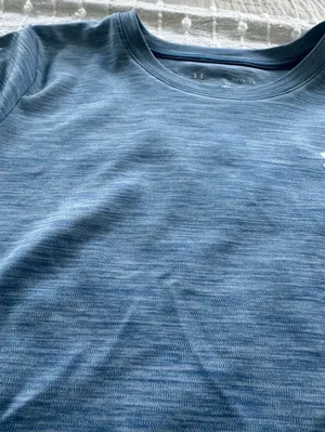 Under armour loose fit heat-gear short sleeve t shirt small blue thumbnail 3