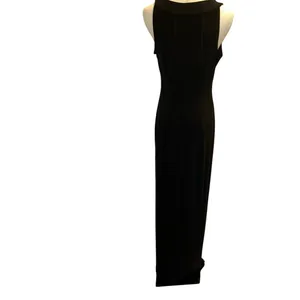 Maxi Sleeveless Dress Sz S Black NWT Liquid Knit AB Studio Beach Resort Wedding thumbnail 5
