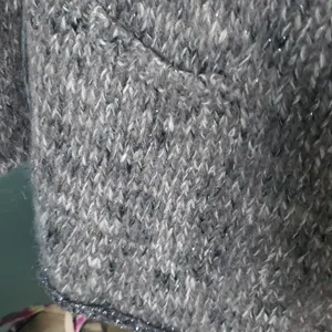Maryline mohair wool cardigan sweater made in Italy metallic threading oversized thumbnail 6