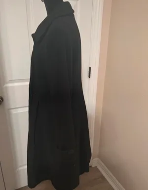 Black wool blend trench coat thumbnail 7