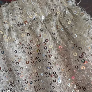 NWOT‎ Silver Sequin Shorts Elastic Waist Party Club Festival Pockets Small thumbnail 5
