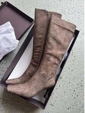 Jeffrey Campbell Checkmate Tall Heeled Boots $210 thumbnail 1