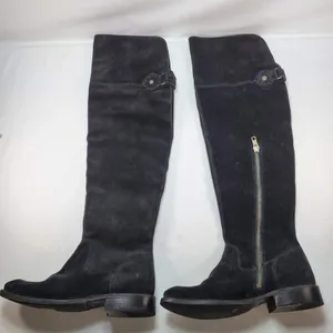 Frye‎ Shirley Over The Knee Leather Riding Boots 78740 Womens Black Size 5.5 B thumbnail 4