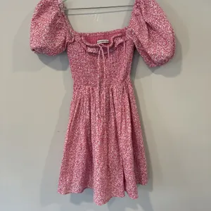 Abercrombie & Fitch Pink Ditsy Floral Smocked Puff Sleeve Mini Dress XXS 2818 thumbnail 3