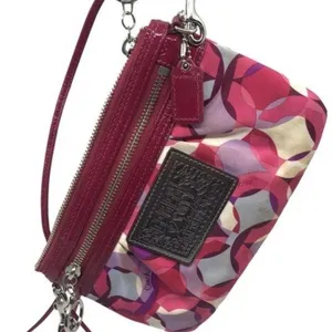COACH Red Small Nylon Handbag thumbnail 1