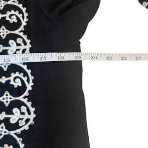 Lulus A Day in the Life Black and White Embroidered Dress Size Medium‎ Kaftan thumbnail 11