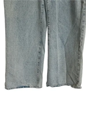 EDIKTED Light Wash Wide Leg Baggy Jeans Womens XL Y2K Double Button thumbnail 3