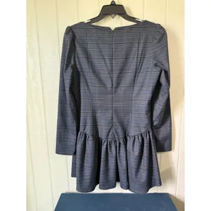Gianni Bini Kendall Blue Plaid Square Neck Drop Waist Mini Dress NWT Size 10 thumbnail 6