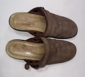 Fly Flot Anatomic‎ Wedge Shoes, Women 8-8.5, Leather, Slip-on Or Heel Strap thumbnail 1