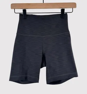 Lululemon Womens Shorts Graphite Grey Heather Wunder Train High Rise Gym Size 4 thumbnail 1