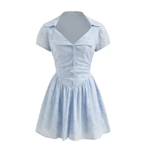Cider Baby Blue Eyelet Mini Dress S Coquette Cottagecore thumbnail 2