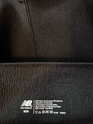 Black New Balance Biker Ribbed Shorts thumbnail 3