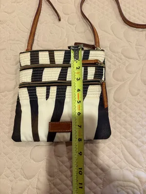 Dooney & Bourke Zebra Print Triple Zip Crossbody Bag thumbnail 12