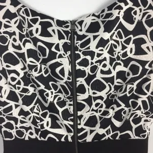 Marc New York Print Ribbed Panel Cap Sleeve‎ Dress Size 2 thumbnail 7