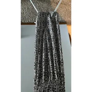VLD‎ Women's Black And White Geometric Design sleeveless maxi dress size Large thumbnail 3