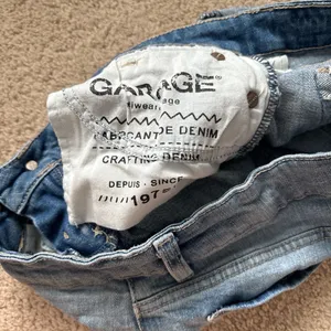 Garage Blue Jean Shorts Distressed Cuffed thumbnail 4