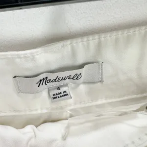 Madewell The Barrel Leg Utility Pant Garment Dyed Twill White Cargo US 4 NWT thumbnail 9