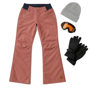 Ride Cappel Mauve Brown Snowboard Ski Pants Women Small Tall Ski Winter Gear EUC thumbnail 5