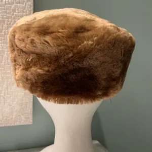 Elegant Tan Faux Fur Women's Hat thumbnail 3