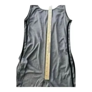 Women Grey Black Sleeveless Jumpsuit Size M Skinny Leg Stretch Romper Scoop Neck thumbnail 7