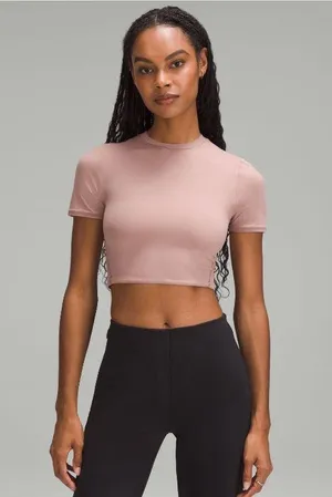 Lululemon Wundermost Ultra Soft Nulu Crewneck Cropped Tshirt thumbnail 1