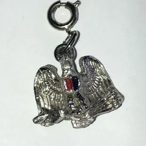 Silver Tone Vintage Eagle Charm Pendant thumbnail 4