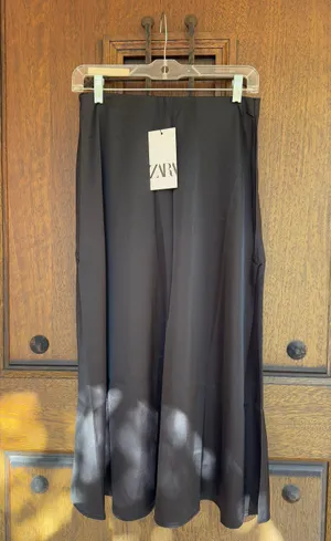 A-line Midi Satin Skirt Size S thumbnail 3