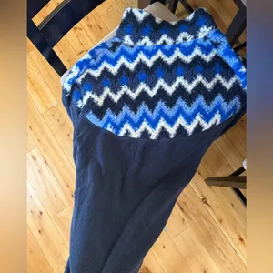 Aerie Hometown Holiday Blue Sherpa Quarter Zip Sweatshirt XL thumbnail 6