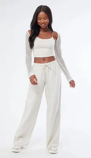 Pacsun Beige Linen Pants thumbnail 1