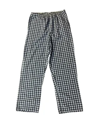 Handmade Navy Plaid Pants Women's XS/Petite Small? Elastic Waist Hand Pockets Us thumbnail 3