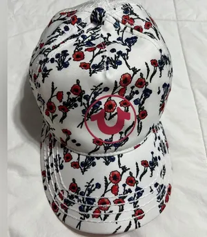 True Religion White and Red Cap thumbnail 1