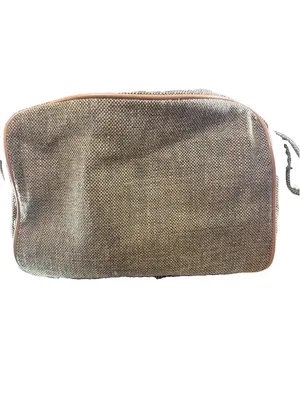 Pierre Cardin Vintage Travel Carry-On Train Case Weekender Brown Tweed Bag thumbnail 15