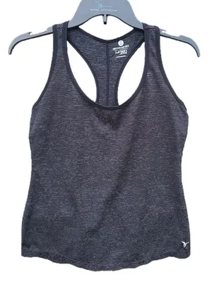 Old Navy -234 active tank top grey black stripes‎ Small thumbnail 1